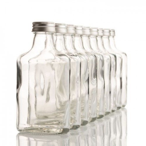 Speakeasy Glass Hip Flask, 200ml by 100% Chef, 24pk