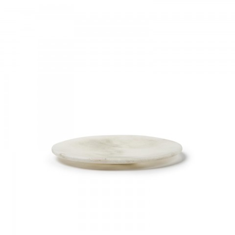 Smooth Rim White Marble Plate (xs - 25cm) by 100% Chef, 1 unit Smooth Rim White Marble Plate (xs - 25cm) by 100% Chef, 1 unit