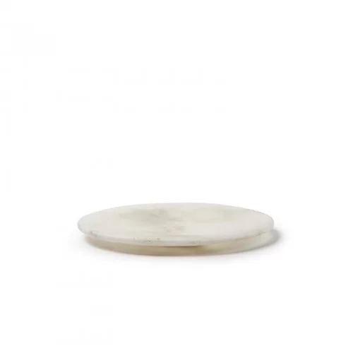 Smooth Rim White Marble Plate (xs - 25cm) by 100% Chef, 1 unit