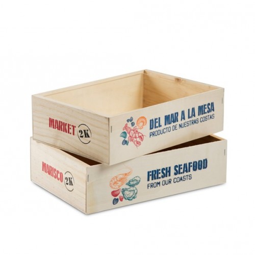 Seafood Box, Printed, 2kg, 30x20x8cm by 100% Chef, 5 pk