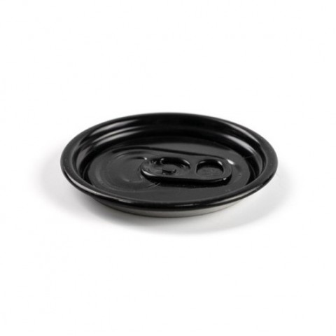 Black Aluminium Ringpull Lids for Soda Cans by 100% Chef, 100pk
