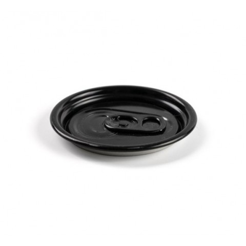 Black Aluminium Ringpull Lids for Soda Cans by 100% Chef, 100pk