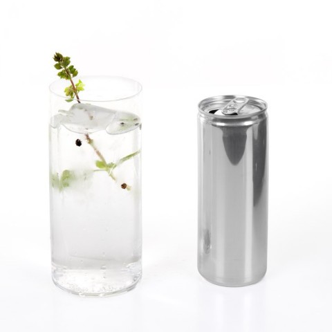 Slim Aluminium Can with Lid, 75pk