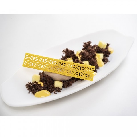 Arabesque Floral Border Tuile Silicone Mould by 100% Chef, 1 unit