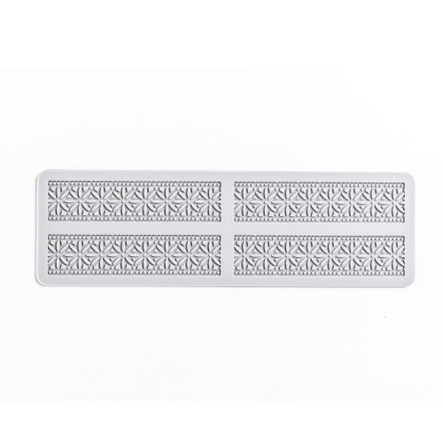 Arabesque Floral Border Tuile Silicone Mould by 100% Chef, 1 unit
