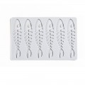 Sardine Skeleton Silicone Tuile Mould by 100% Chef, 1 unit