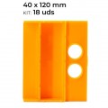 Alinia Rectangular Ice Moulds with Tray, 4 × 4 × 12 cm, 18 Moulds by 100% Chef, 1 unit