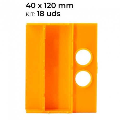 Alinia Rectangular Ice Moulds with Tray, 4 × 4 × 12 cm, 18 Moulds by 100% Chef, 1 unit