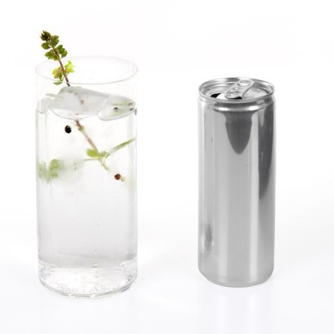 Slim Aluminium Can with Lid, 250ml  by 100% Chef, 70pk