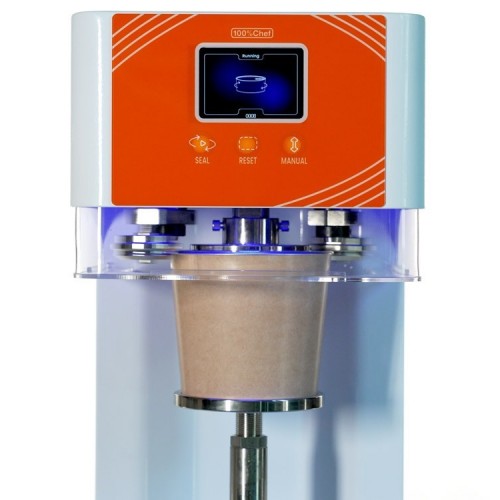 Automatic Bowl Sealer - Ø126 mm, White - For Takeaway by 100% Chef, 1 unit