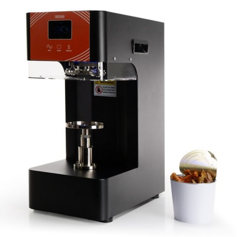 Automatic Bowl Sealer - Ø126 mm, Black - For Takeaway by 100% Chef, 1 unit
