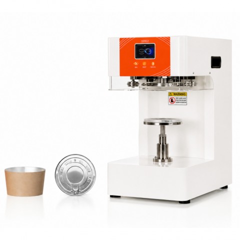 Automatic Bowl Sealer - Ø153 mm, White - For Takeaway by 100% Chef, 1 unit