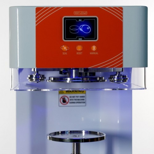 Automatic Bowl Sealer - Ø153 mm, White - For Takeaway by 100% Chef, 1 unit