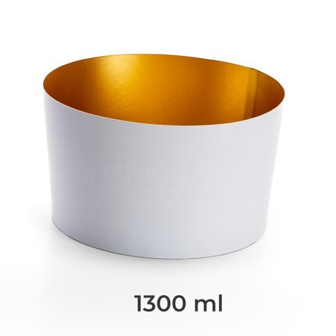 Bowls with Lids (Hot Food) - White, 1,300 ml, for use with Bowl Sealer Ø153, Pack of 300 by 100% Chef, 1 unit
