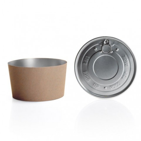 Bowls with Lids (Hot Food) - Kraft, 750 ml, for use with Bowl Sealer Ø126, Pack of 250 by 100% Chef, 1 unit