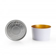 Bowls with Lids (Hot Food) - White, 750 ml, for use with Bowl Sealer Ø126, Pack of 250 by 100% Chef, 1 unit