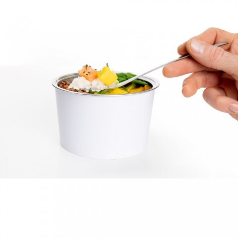 Bowls with Lids (Hot Food) - White, 750 ml, for use with Bowl Sealer Ø126, Pack of 250 by 100% Chef, 1 unit