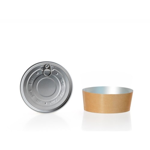 Bowls with Lids (Hot Food) - Kraft, 510 ml, for use with Bowl Sealer Ø126, Pack of 250 by 100% Chef, 1 unit
