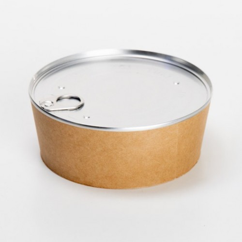 Bowls with Lids (Cold Food) - Kraft, 510 ml, for use with Bowl Sealer Ø126, Pack of 250 by 100% Chef, 1 unit