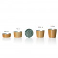 Bowls with Lids (Cold Food) - Kraft, 1,200 ml, for use with Bowl Sealer Ø126, Pack of 250 by 100% Chef, 1 unit