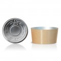 Bowls with Lids (Cold Food) - Kraft, 1,300 ml, for use with Bowl Sealer Ø153, Pack of 300 by 100% Chef, 1 unit