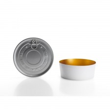 Bowls with Lids (Cold Food) - White, 510 ml, for use with Bowl Sealer Ø126, Pack of 250 by 100% Chef, 1 unit