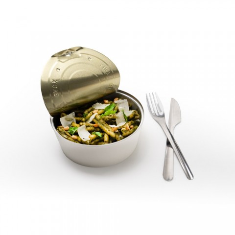 Bowls with Lids (Cold Food) - White, 510 ml, for use with Bowl Sealer Ø126, Pack of 250 by 100% Chef, 1 unit