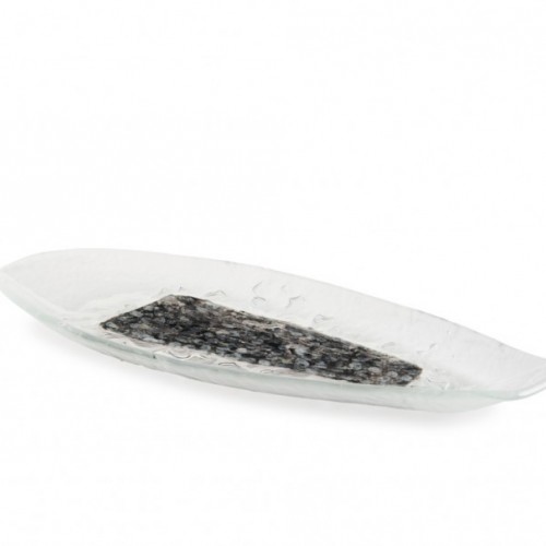 Sea Bass Ceviche Plate, Glass 28x10x2cm, 1 unit