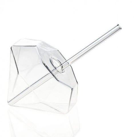 Diamond Cup (Handmade Borosilicate Glass) by 100% Chef, 2pk