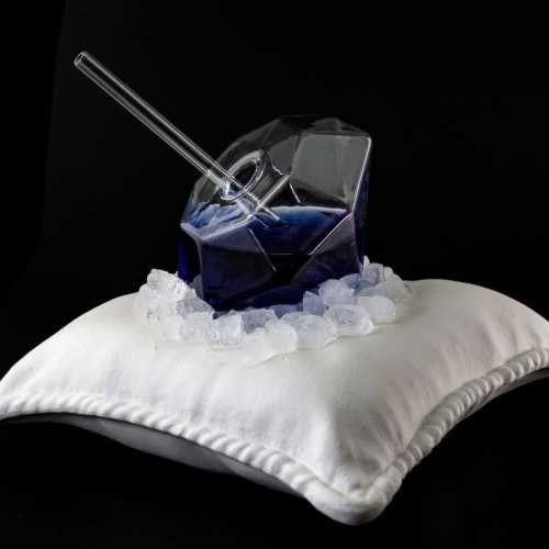 Diamond Cup (Handmade Borosilicate Glass) by 100% Chef, 2pk