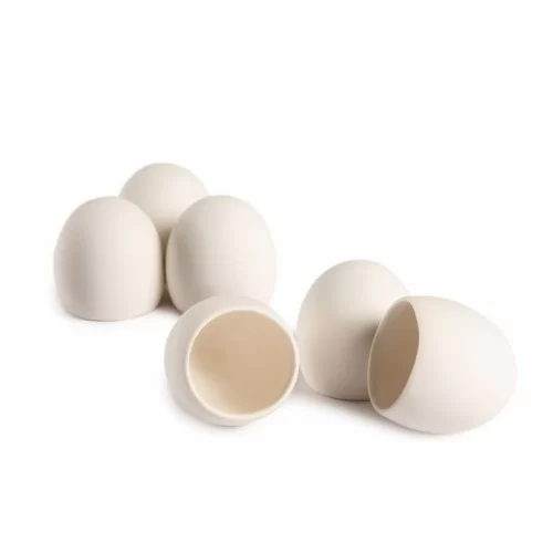 Porcelain Eggs - White by 100% Chef, 6pk Porcelain Eggs - White by 100% Chef, 6pk