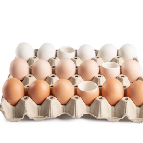 Porcelain Eggs - White by 100% Chef, 6pk