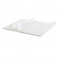 Draped Glass Presentation Plate (White), 22 x 18 x 2 cm by 100% Chef, 1 unit