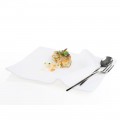 Draped Glass Presentation Plate (White), 22 x 18 x 2 cm by 100% Chef, 1 unit