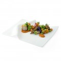 Draped Glass Presentation Plate (White), 22 x 18 x 2 cm by 100% Chef, 1 unit