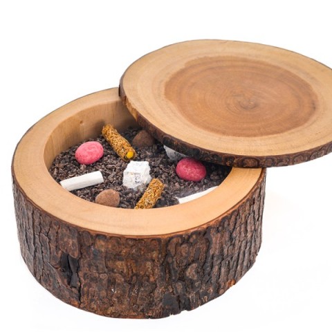 Trunk Curruncho, Wood, dia22cm x h11cm by 100% Chef, 1 unit