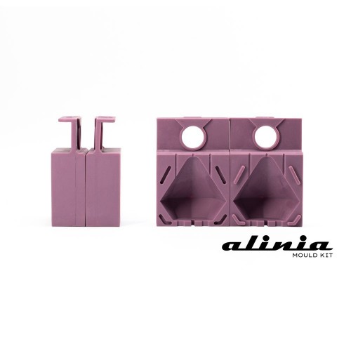 Alinia A1 Diamond Ice Moulds with Stainless-Steel Tray, Ø 6 cm X 5.5 cm by 100% Chef, 30pk