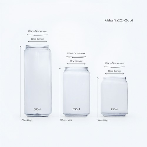 Soda Cans (250ml PET Plastic) by 100% Chef, 100pk