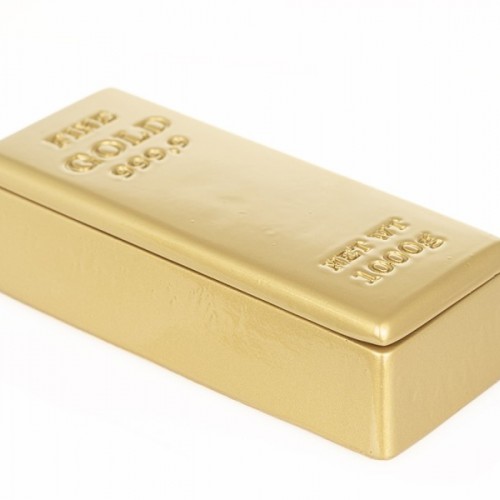 Gold Ingot, Resin, 21 x 10 x 5 cm by 100% Chef, 1 unit