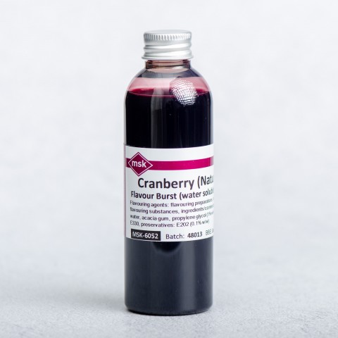 Cranberry (Natural) Flavour Burst (water soluble), 100ml