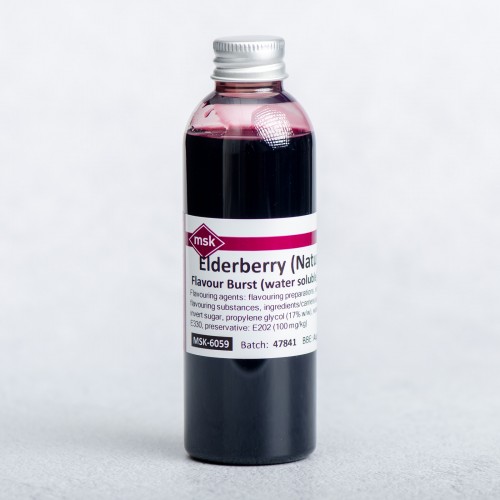 Elderberry (Natural) Flavour Burst (water soluble), 100ml