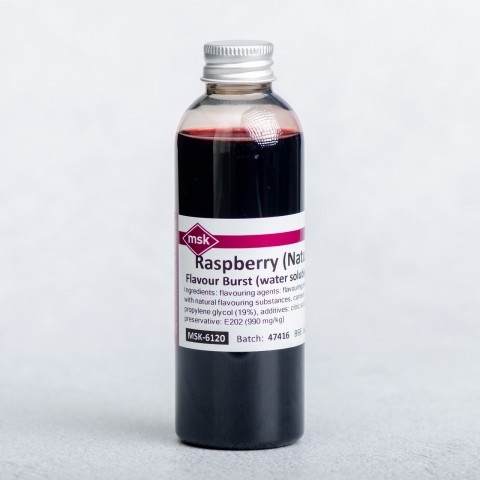 Raspberry (Natural) Flavour Burst (water soluble), 100ml Raspberry (Natural) Flavour Burst (water soluble), 100ml