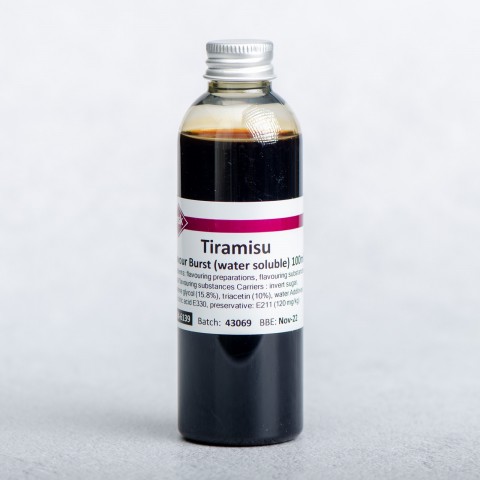 Tiramisu Flavour Burst (water soluble), 100ml Tiramisu Flavour Burst (water soluble), 100ml