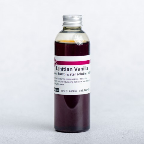 Tahitian Vanilla Flavour Burst (water soluble), 100ml Tahitian Vanilla Flavour Burst (water soluble), 100ml