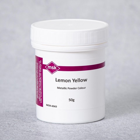 Lemon Yellow Metallic Powder Colour, 50g Lemon Yellow Metallic Powder Colour, 50g