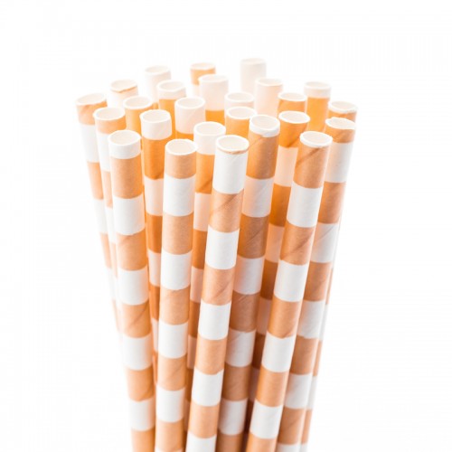 Peach Circle Fancy Straws, 50pk Peach Circle Fancy Straws, 50pk