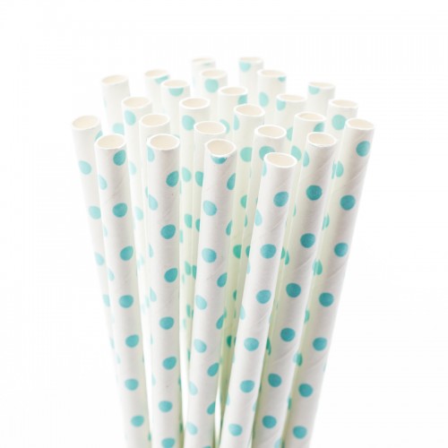 Blue Spot Fancy Straws, 50pk Blue Spot Fancy Straws, 50pk