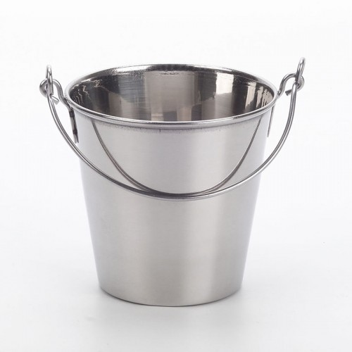 Stainless Steel Bucket (dia 8cm x 7.5cm), 235ml, 1 unit