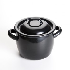 Black Round Cooking Pot Ø12cm, 750 ml, 4pk