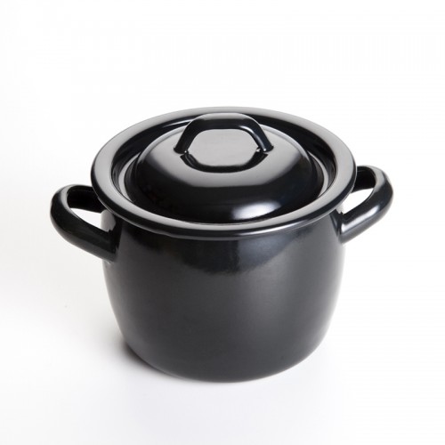 Black Round Cooking Pot Ø12cm, 750 ml, 4pk